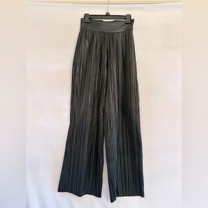 Maniere de Voir leather wide leg pants